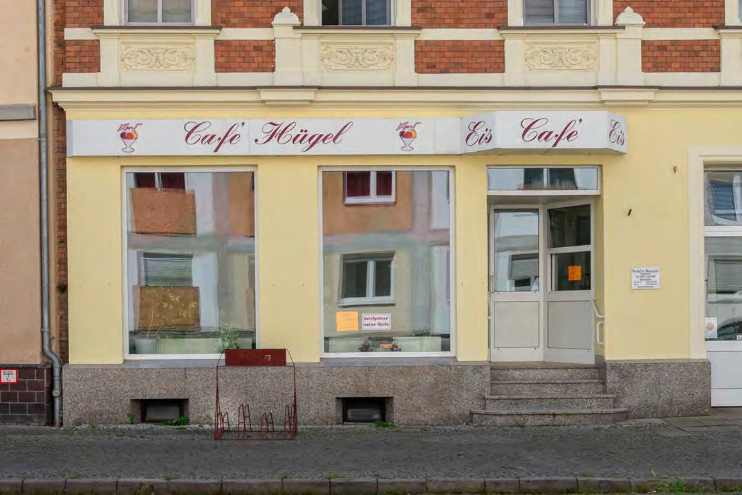 Altes Eiscafé in Dessau, Fassade